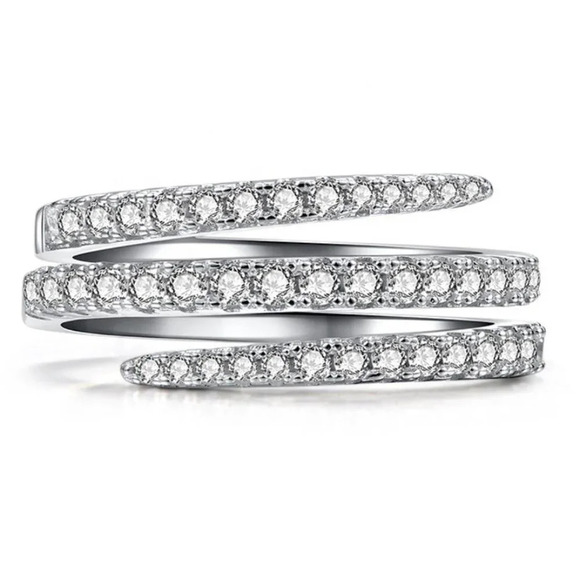 ✨Fever Macro Pave Beautiful Thin Stackable Rings for Women, MARR9197 - Picture 1 of 6